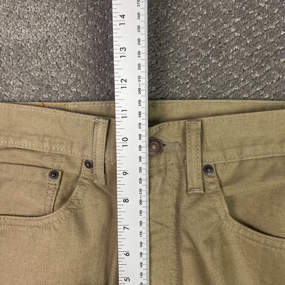 Levi's 505 Straight Jeans Men's 31 x 34 Measures 32 x 33 Brown Tan - Picture 9 of 12